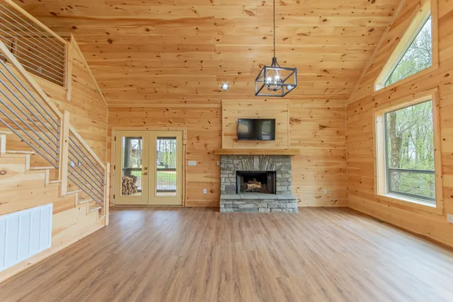 a view of entryway with wooden floor