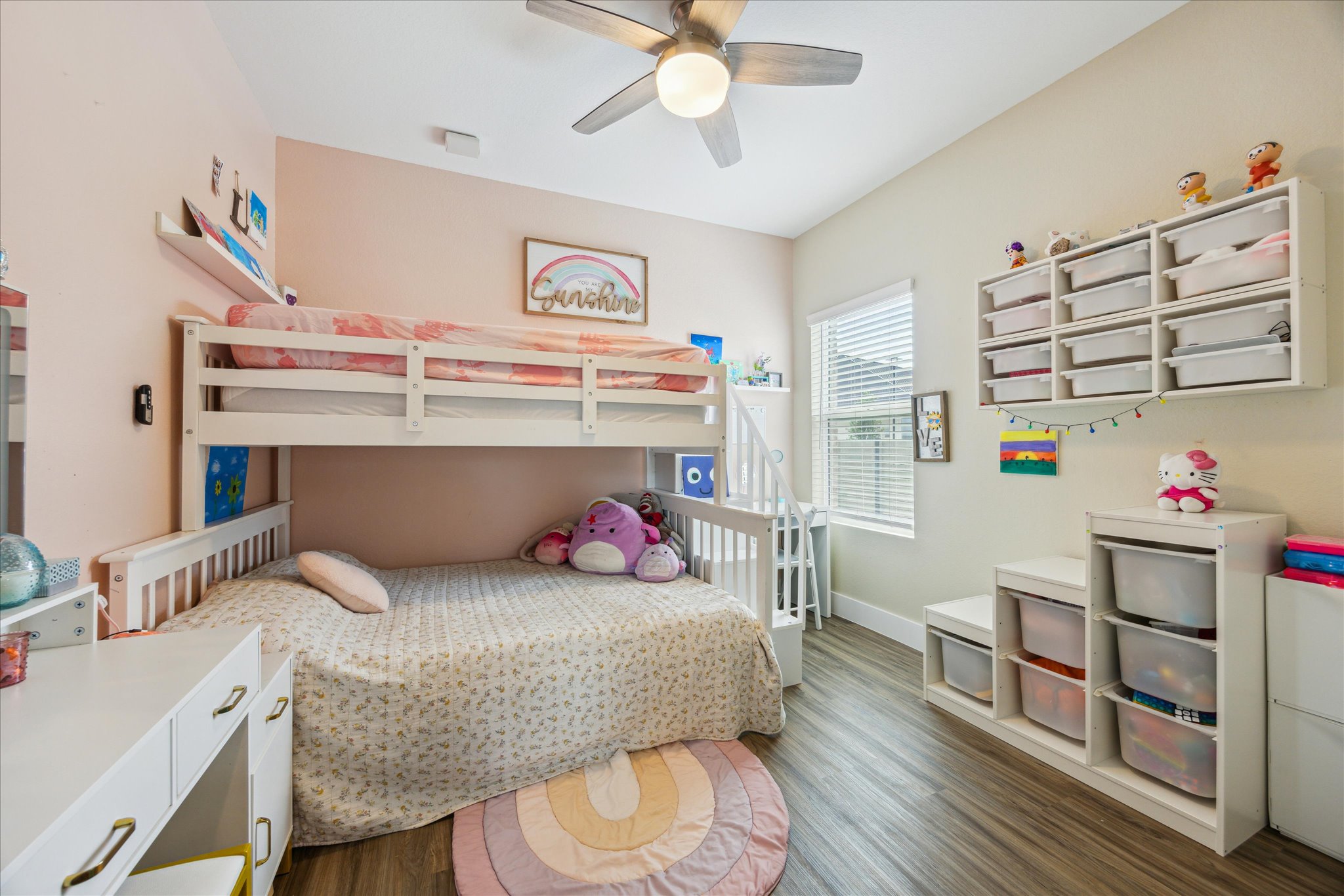 700 Legends Lane Georgetown, TX 78628 - Photo 20 of 31 Bedroom featuring dark wood-style floors, baseboards, and ceiling fan