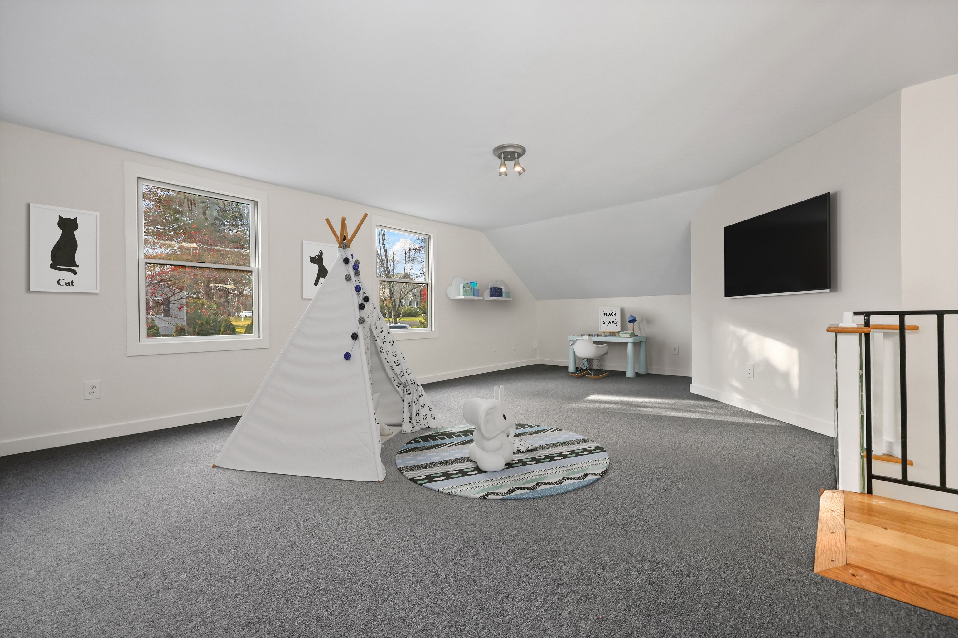 38 Chester Road Easton, CT 06612 - Photo 15 of 36 a living room with furniture and a flat screen tv