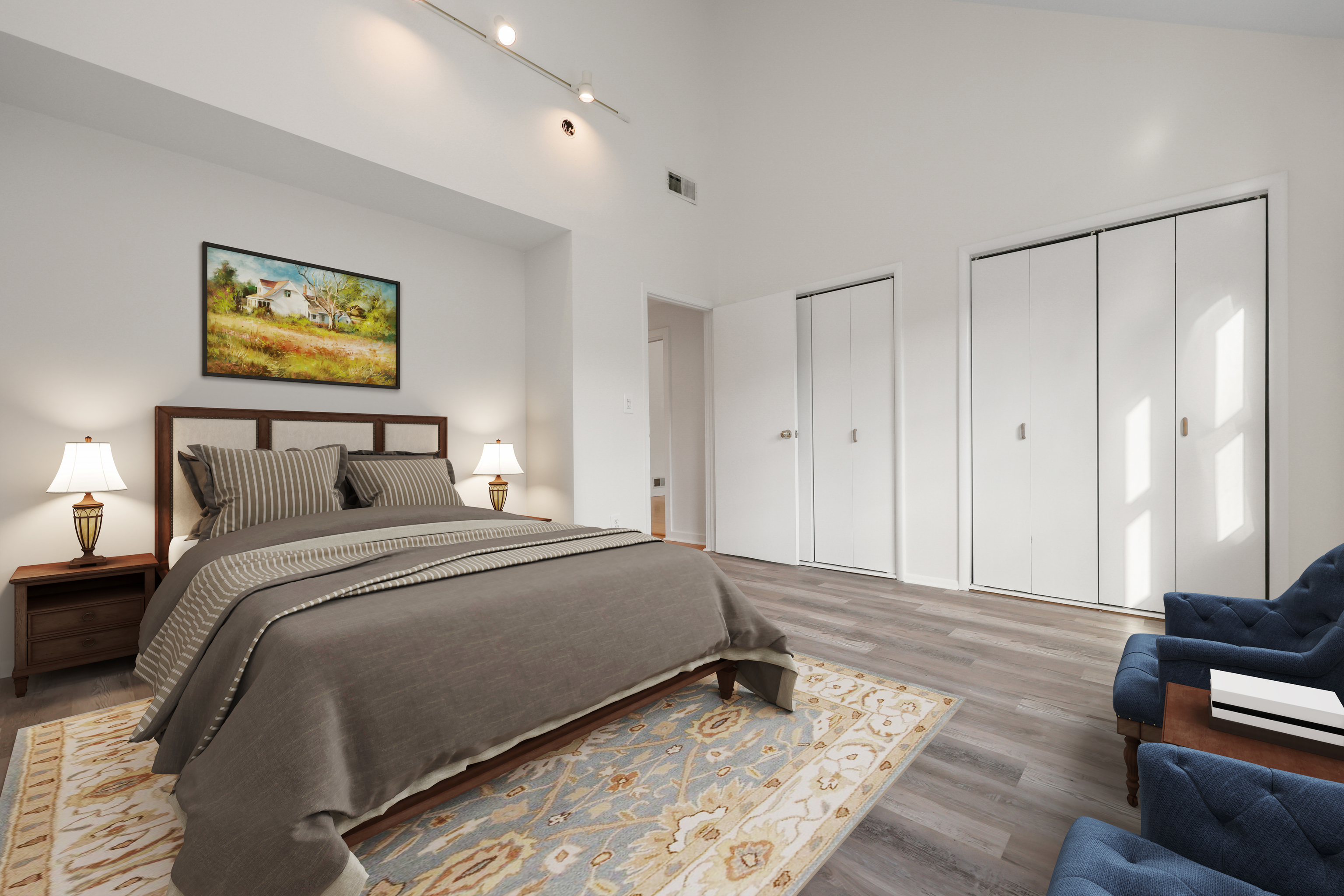 38 Chester Road Easton, CT 06612 - Photo 18 of 36 a bedroom with a bed and a painting on the wall