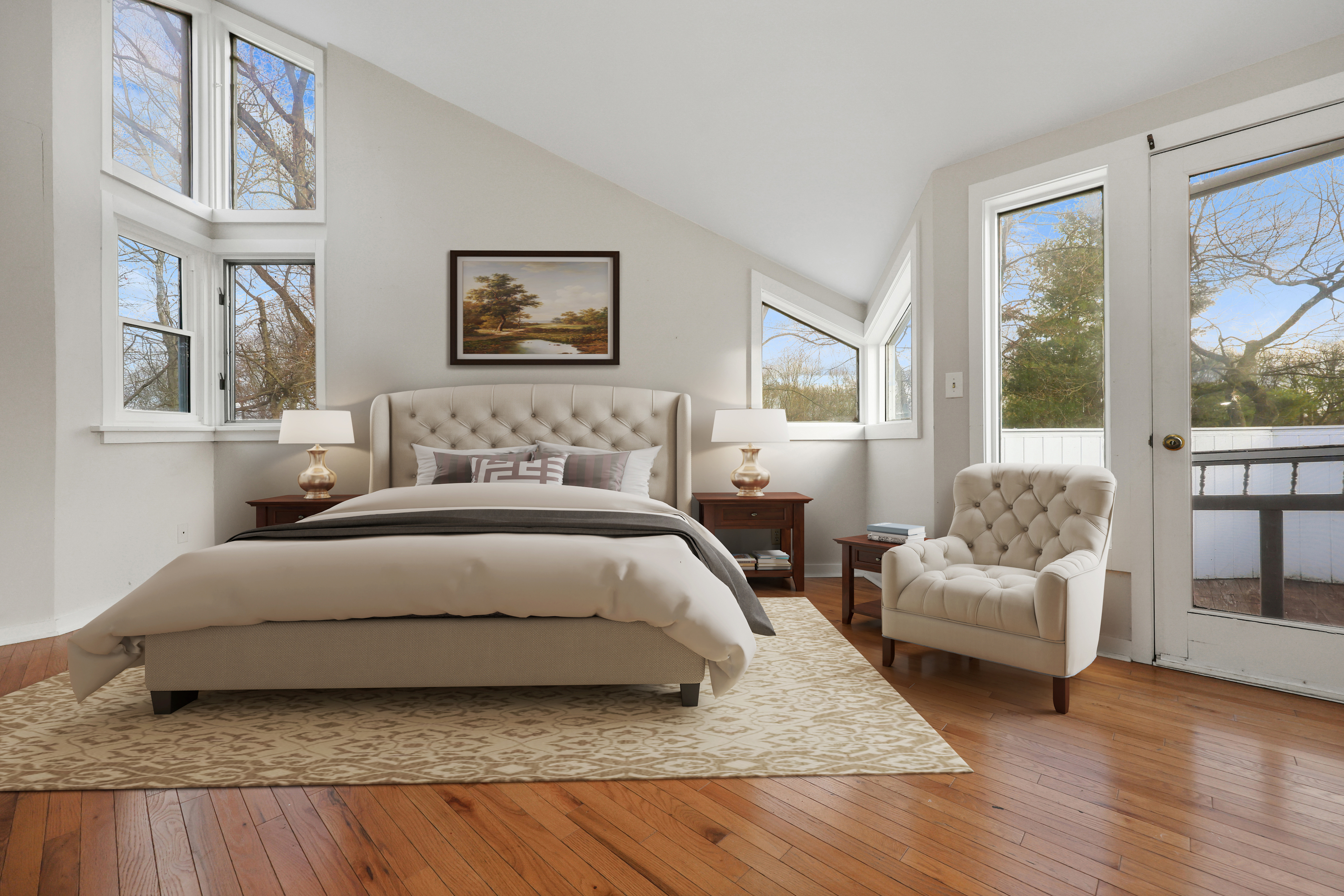 38 Chester Road Easton, CT 06612 - Photo 24 of 36 a spacious bedroom with a bed and glass walk in closet