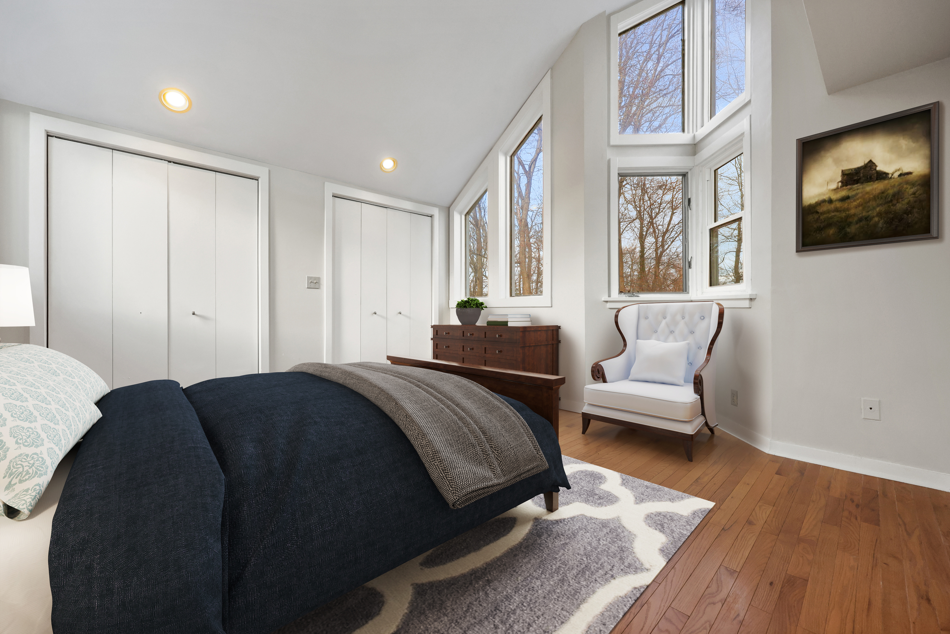 38 Chester Road Easton, CT 06612 - Photo 29 of 36 a spacious bedroom with a bed and a couch