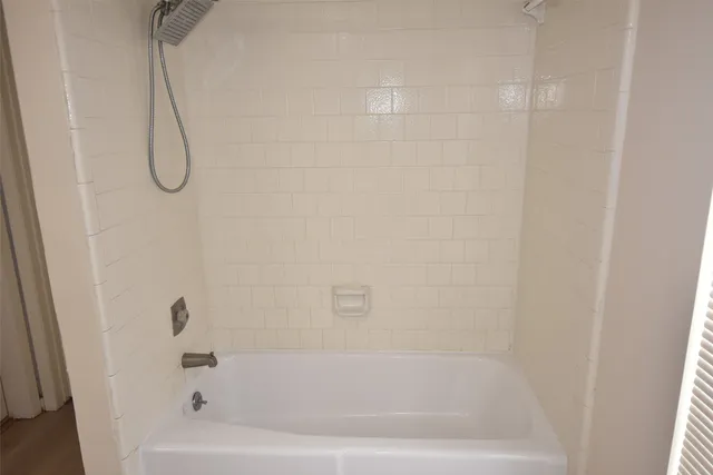 a bathroom with a bath tub and a shower