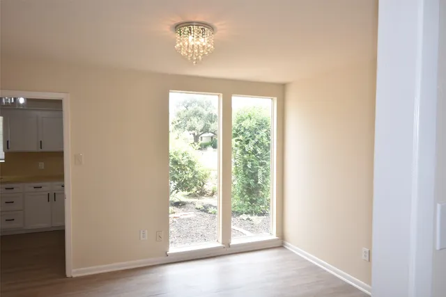 an empty room with a window