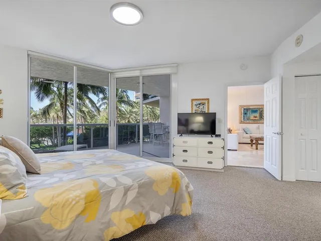 a bedroom with furniture and a flat screen tv