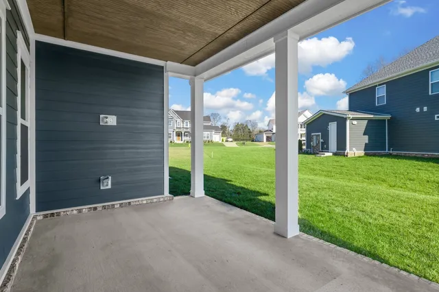a view of a lake with a city