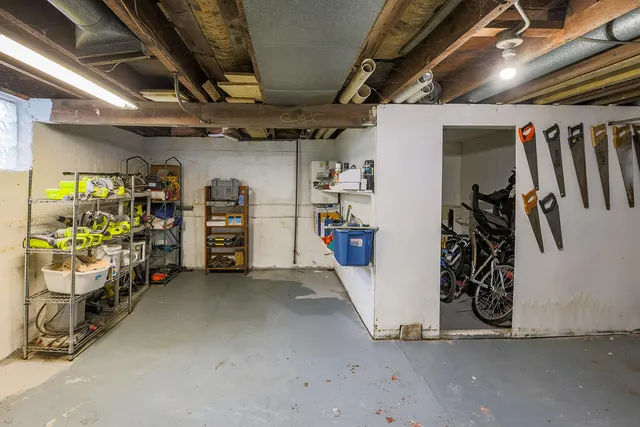 a view of a storage room