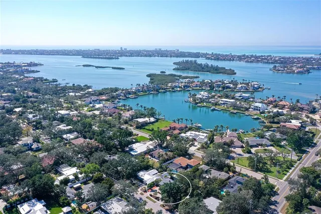 an aerial view of multiple house