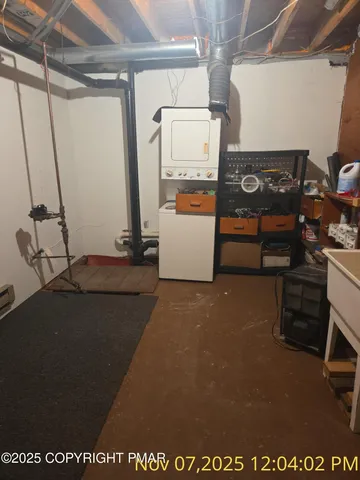 a view of a room with racks