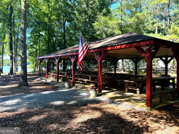 a view of street with sitting area