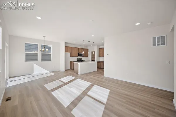 an empty room with a window