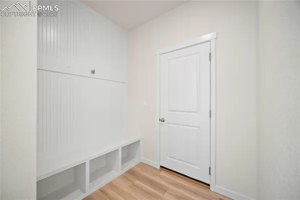 a view of empty room with windows