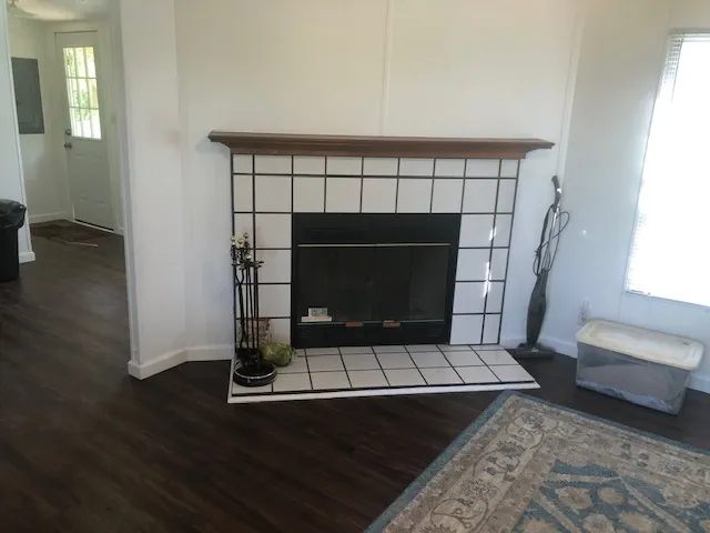 a view of entryway with wooden floor