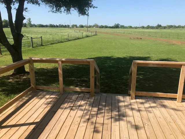 a view of a lake with a outdoor space