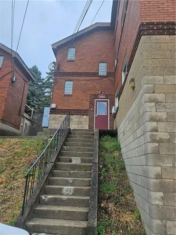 a view of a brick wall