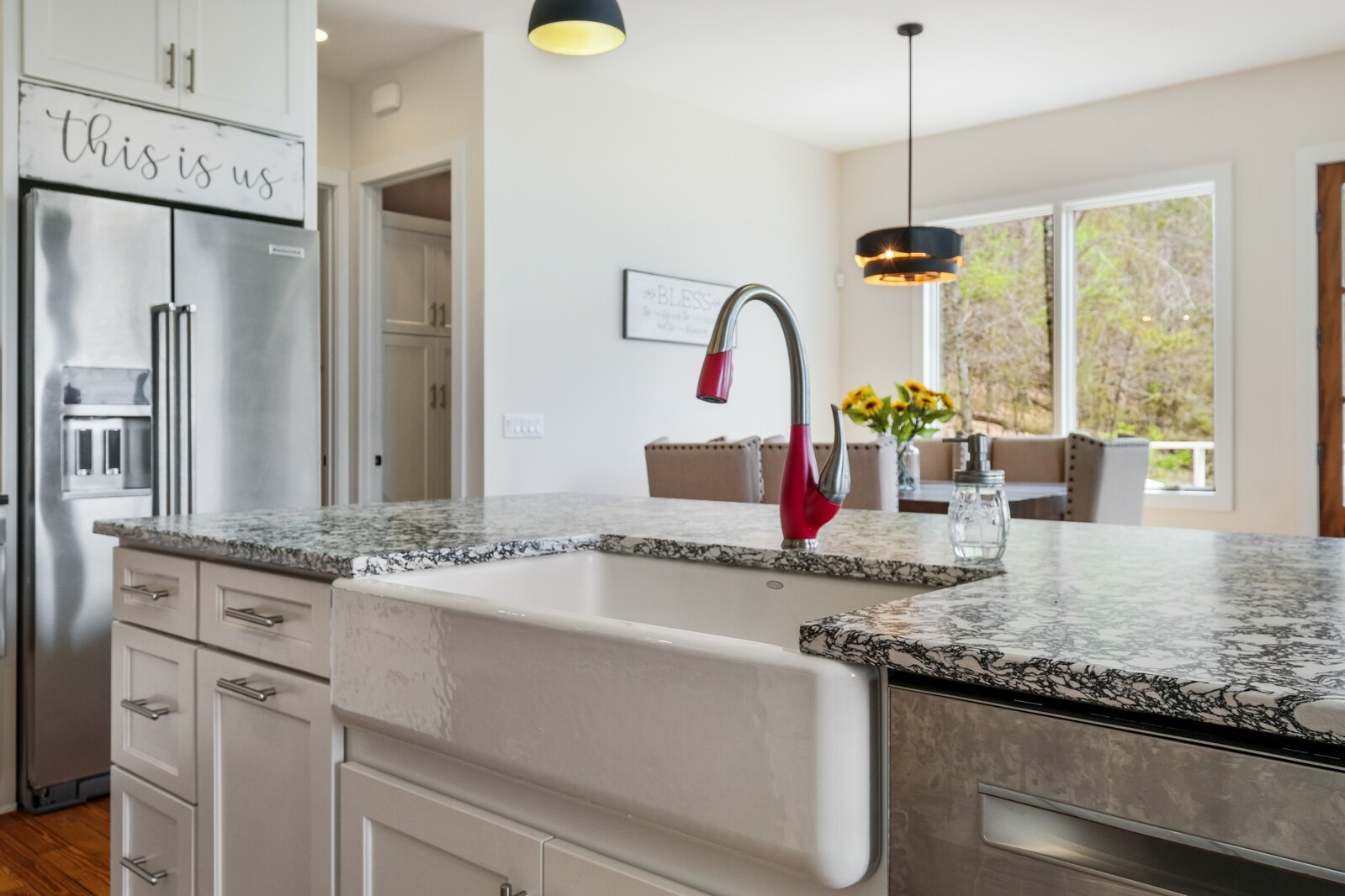 5304 Old Harding Road Franklin, TN 37064 - Photo 18 of 67 a kitchen with granite countertop a sink and a window