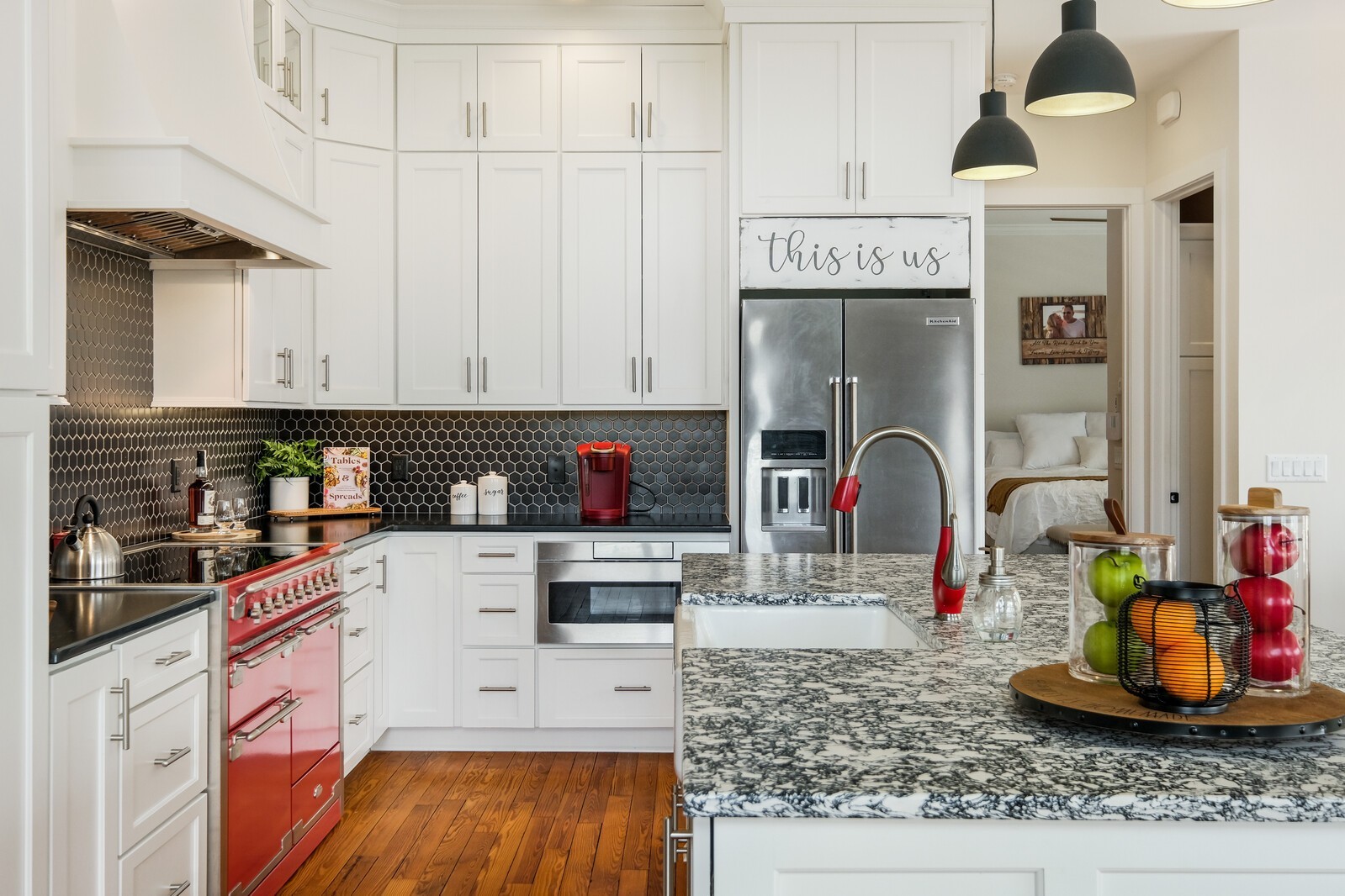 5304 Old Harding Road Franklin, TN 37064 - Photo 21 of 67 a kitchen with stainless steel appliances granite countertop a sink and cabinets