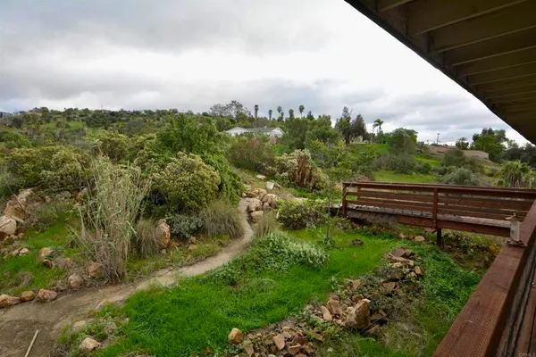 a view of a city from a balcony