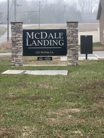 a view of outdoor space with sign board