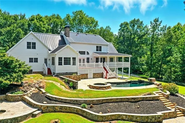 a backyard of a house