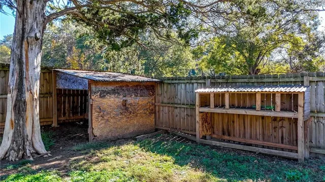 a view of a small deck