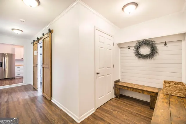 a view of a walk in closet