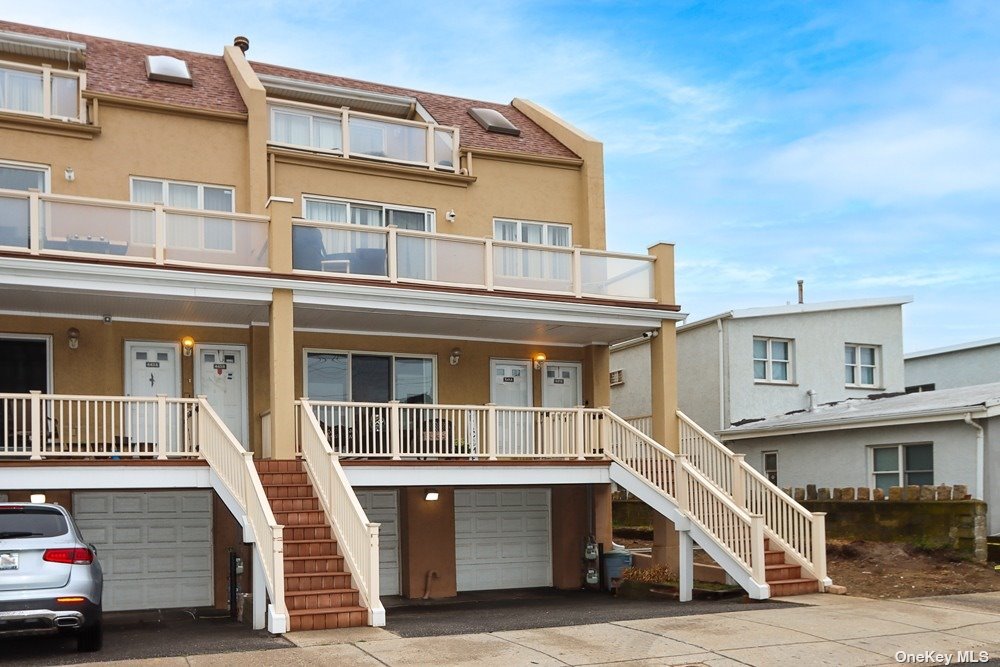 a front view of a house with a balcony