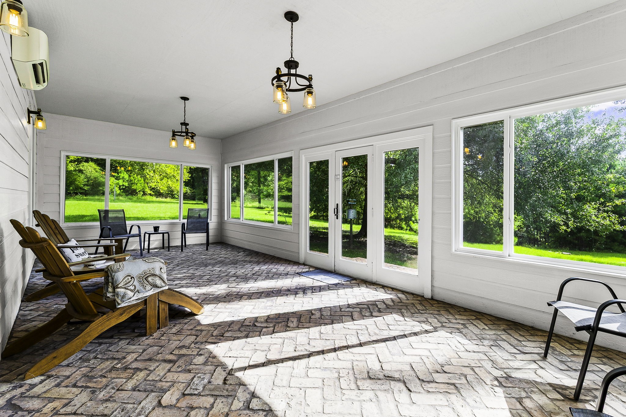 1387 Barrett's Landing Road Trinity, TX 75862 - Photo 30 of 50 a view of a patio with a table chairs and a backyard