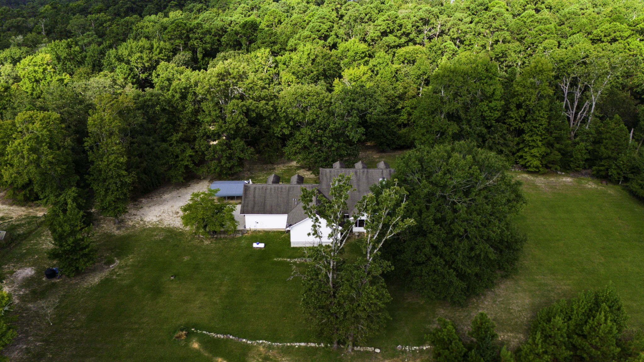 1387 Barrett's Landing Road Trinity, TX 75862 - Photo 37 of 50 a backyard of a house with lots of green space