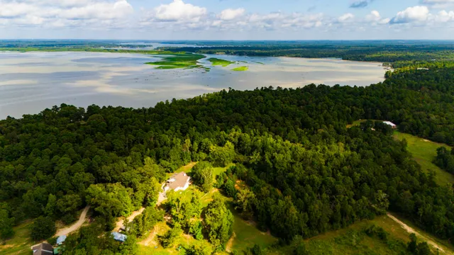 a view of an ocean and beach