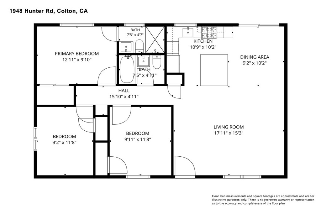 1948 Hunter Road Colton, CA 92324 - Photo 25 of 25 Measurements not exact. Buyer and Buyer's Agent to verify.