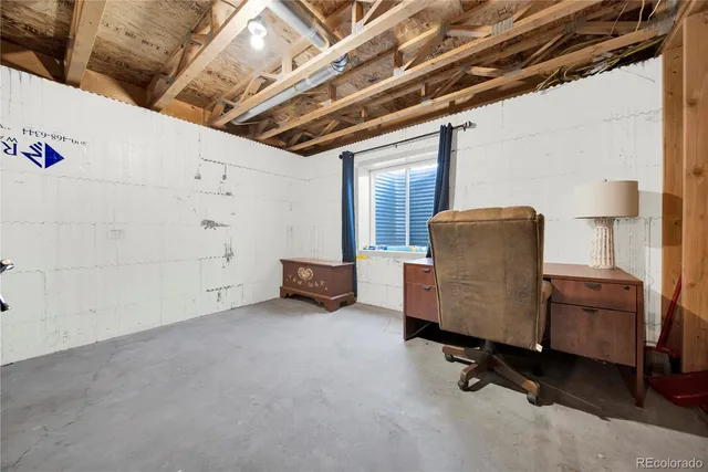 a room with furniture