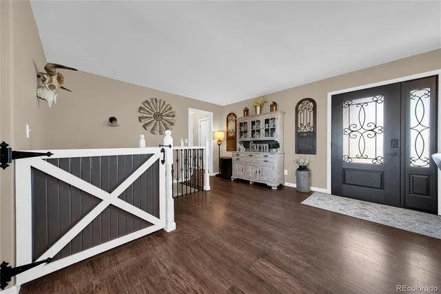 wooden floor and windows in a room