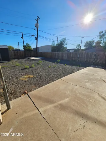 a workspace with wooden floor