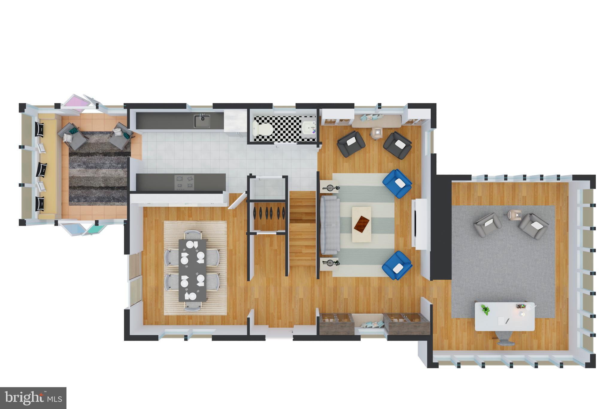 4020 Reno Road Northwest Washington, DC 20008 - Photo 58 of 61 Main level floor plan