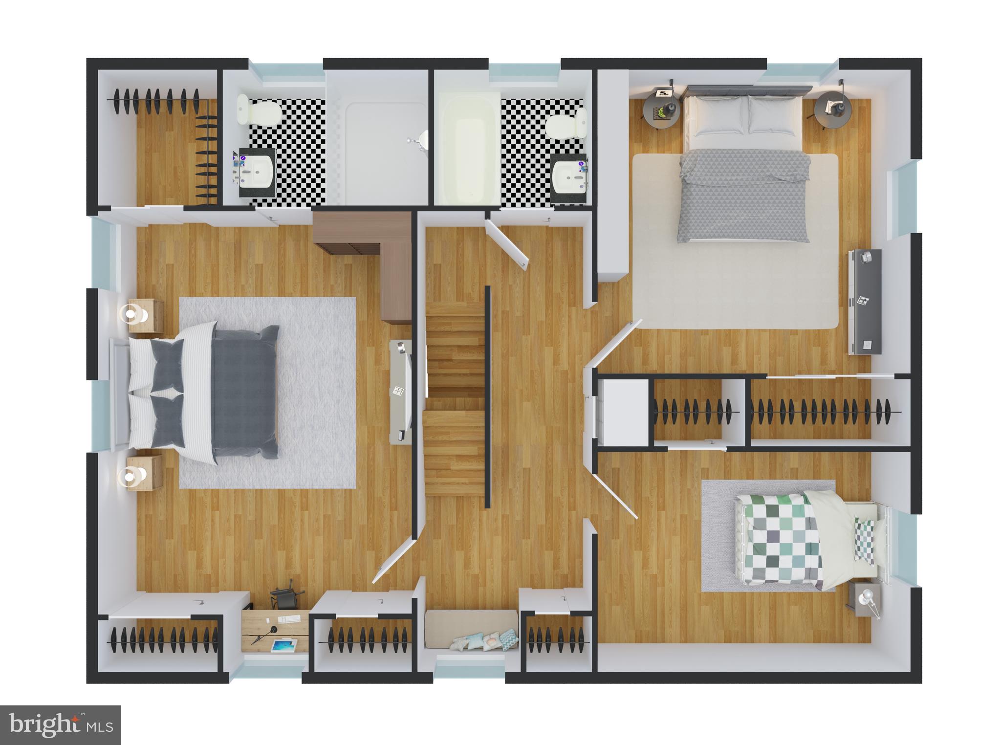 4020 Reno Road Northwest Washington, DC 20008 - Photo 59 of 61 Upper level floor plan