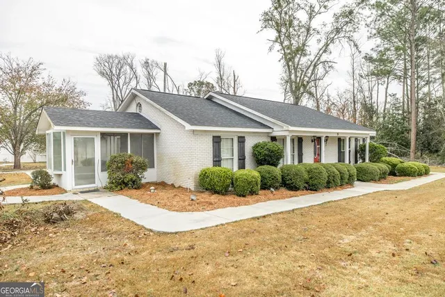 a view of a house with a patio