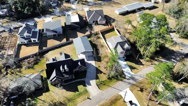 an aerial view of multiple house