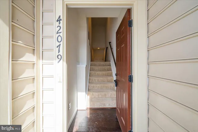 a view of a staircase