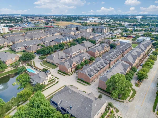 an aerial view of multiple house