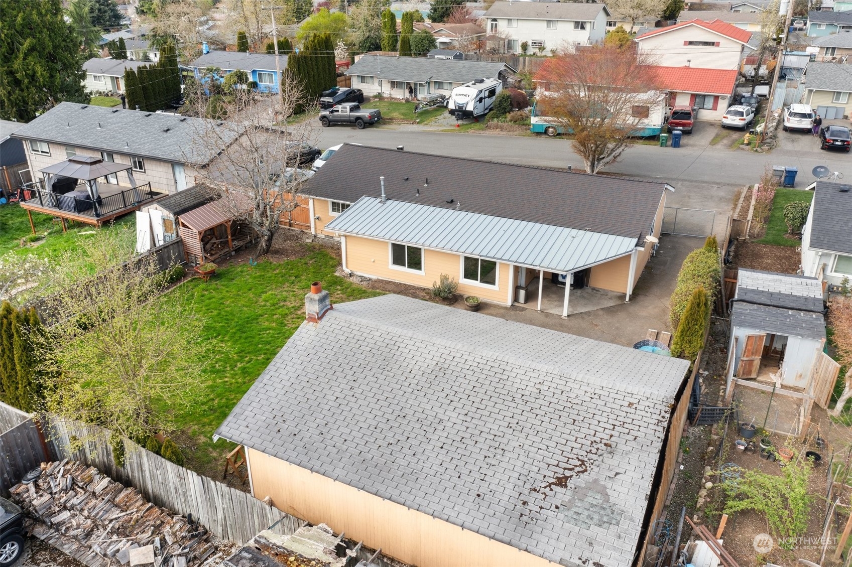 12645 Southeast 170th Street Renton, WA 98058 - Photo 34 of 37 an aerial view of a house with a garden space