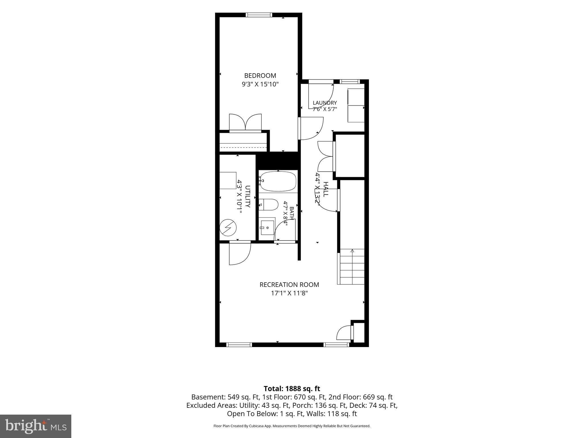 2429 3rd Street Northeast Washington, DC 20002 - Photo 44 of 45 Lower Level Floorplan