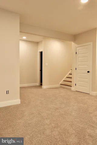 an empty room with a natural light