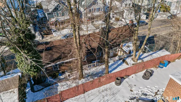 a view of a street with houses