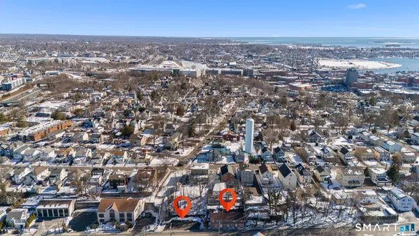 an aerial view of multiple house