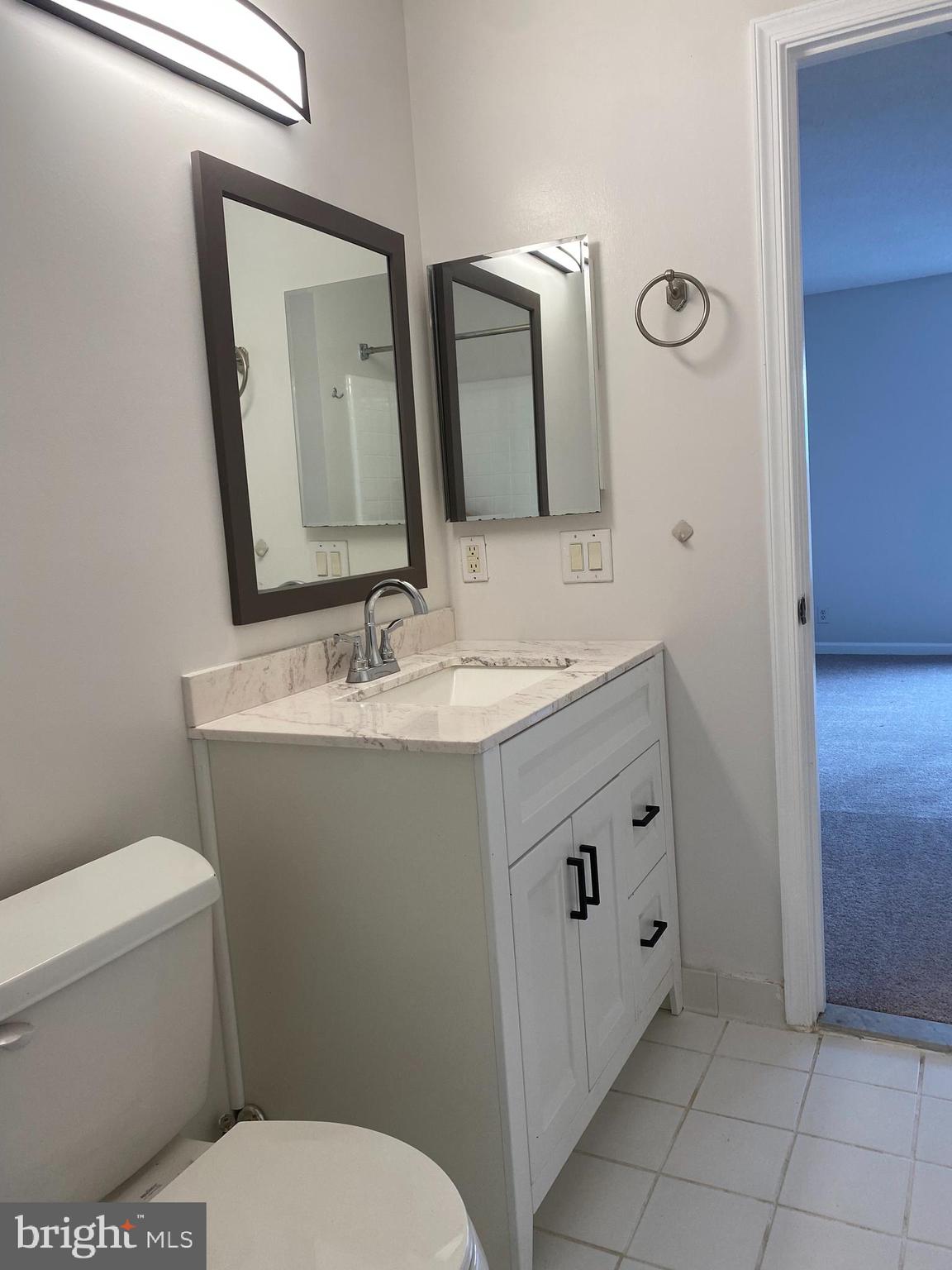 12106 Greenway Court, Unit 302 Fairfax, VA 22033 - Photo 12 of 20 a bathroom with a toilet sink and mirror