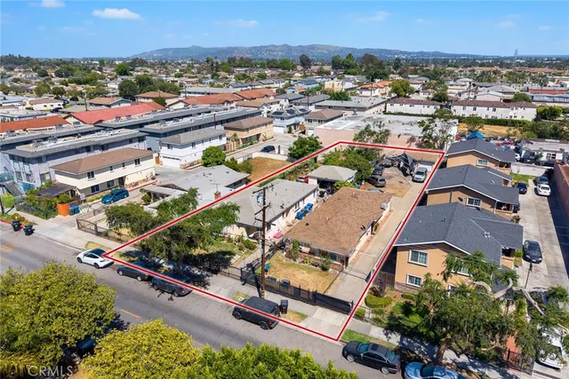 an aerial view of a city