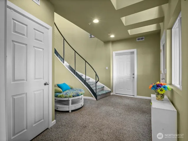 a very nice looking room with a large window