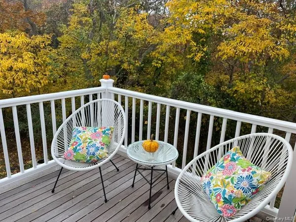 a view of an ocean from a balcony