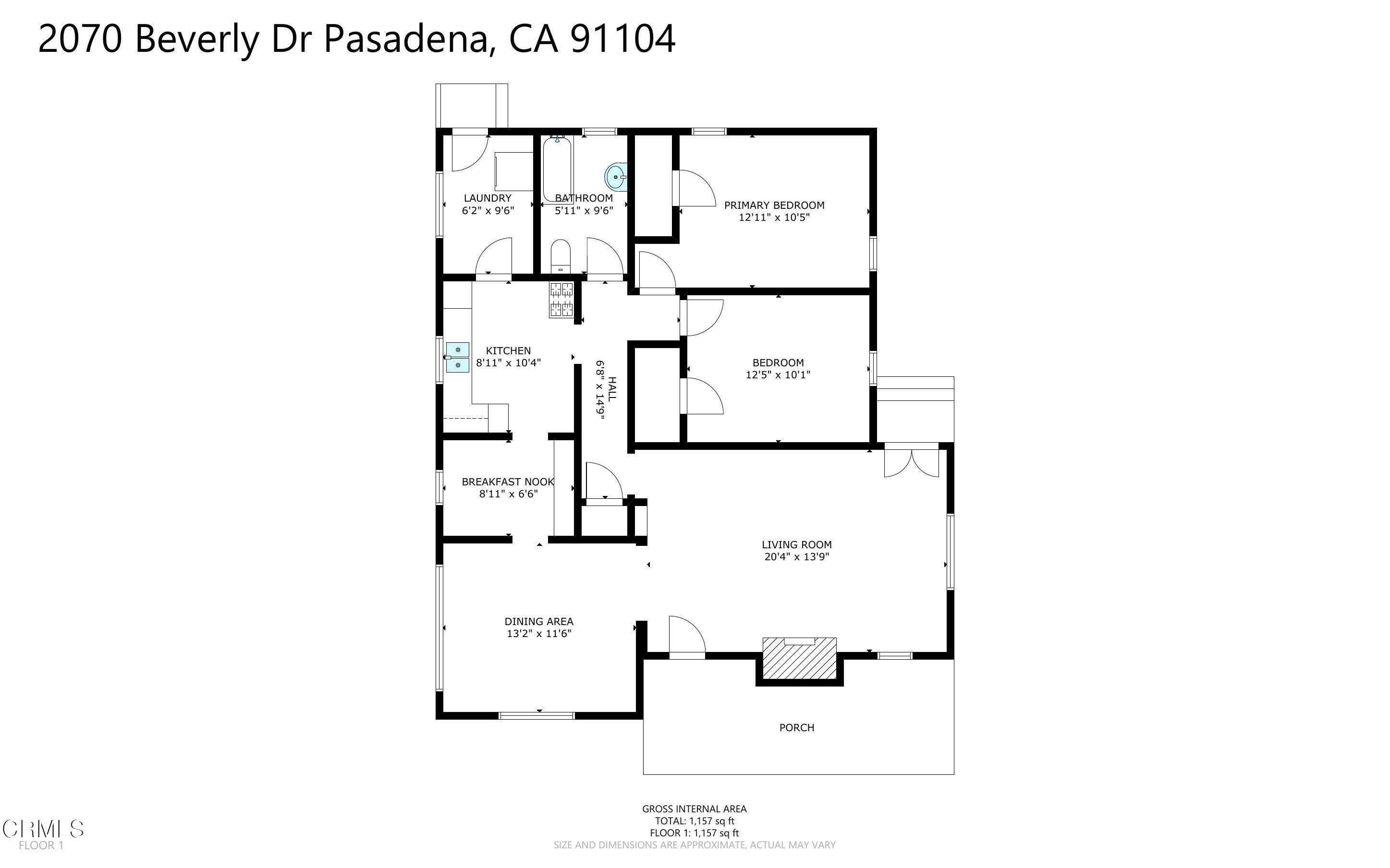 2070 Beverly Drive Pasadena, CA 91104 - Photo 25 of 25 Floorplan